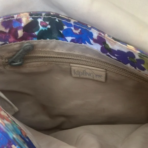 Kipling Glowing Riverside floral print crossbody small purse bag belt bag - Picture 4 of 8